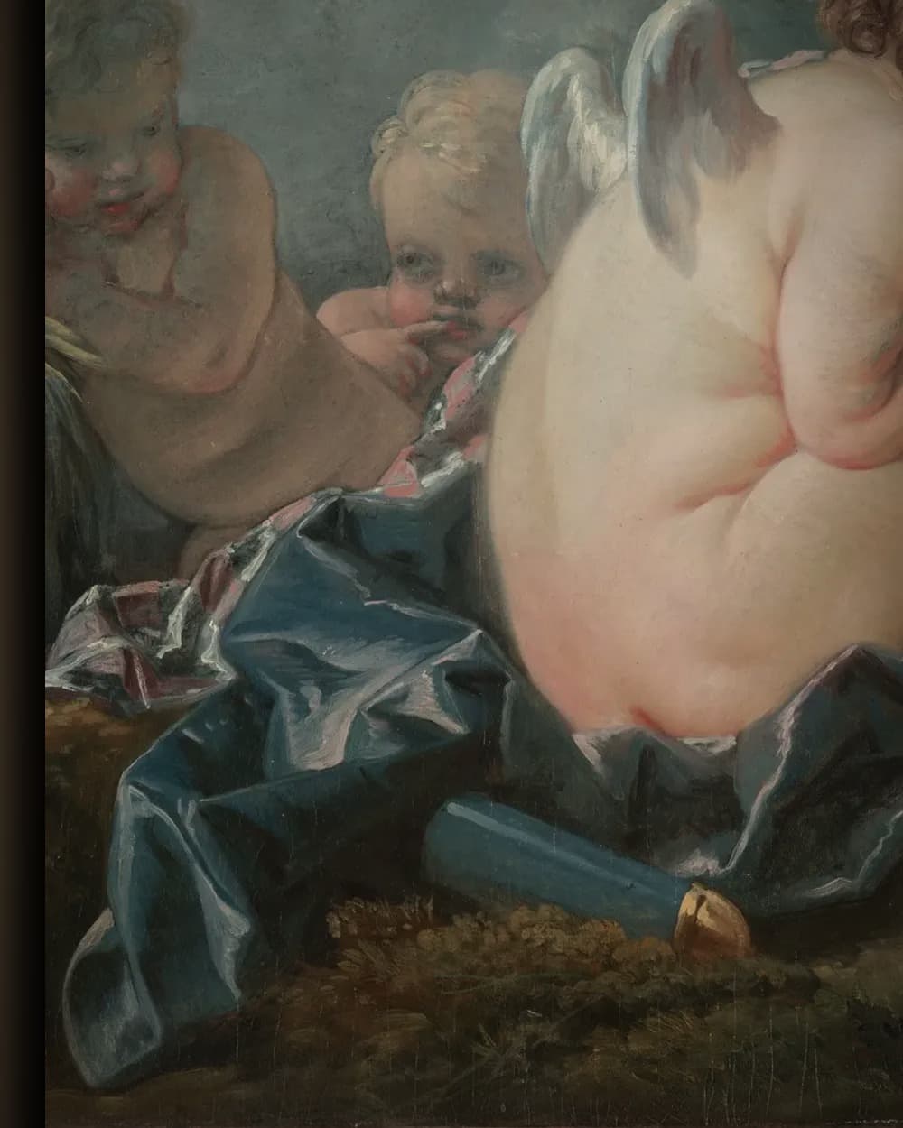 Materiaal en afwerking van Samenzwerende cupido's in het wisselframe