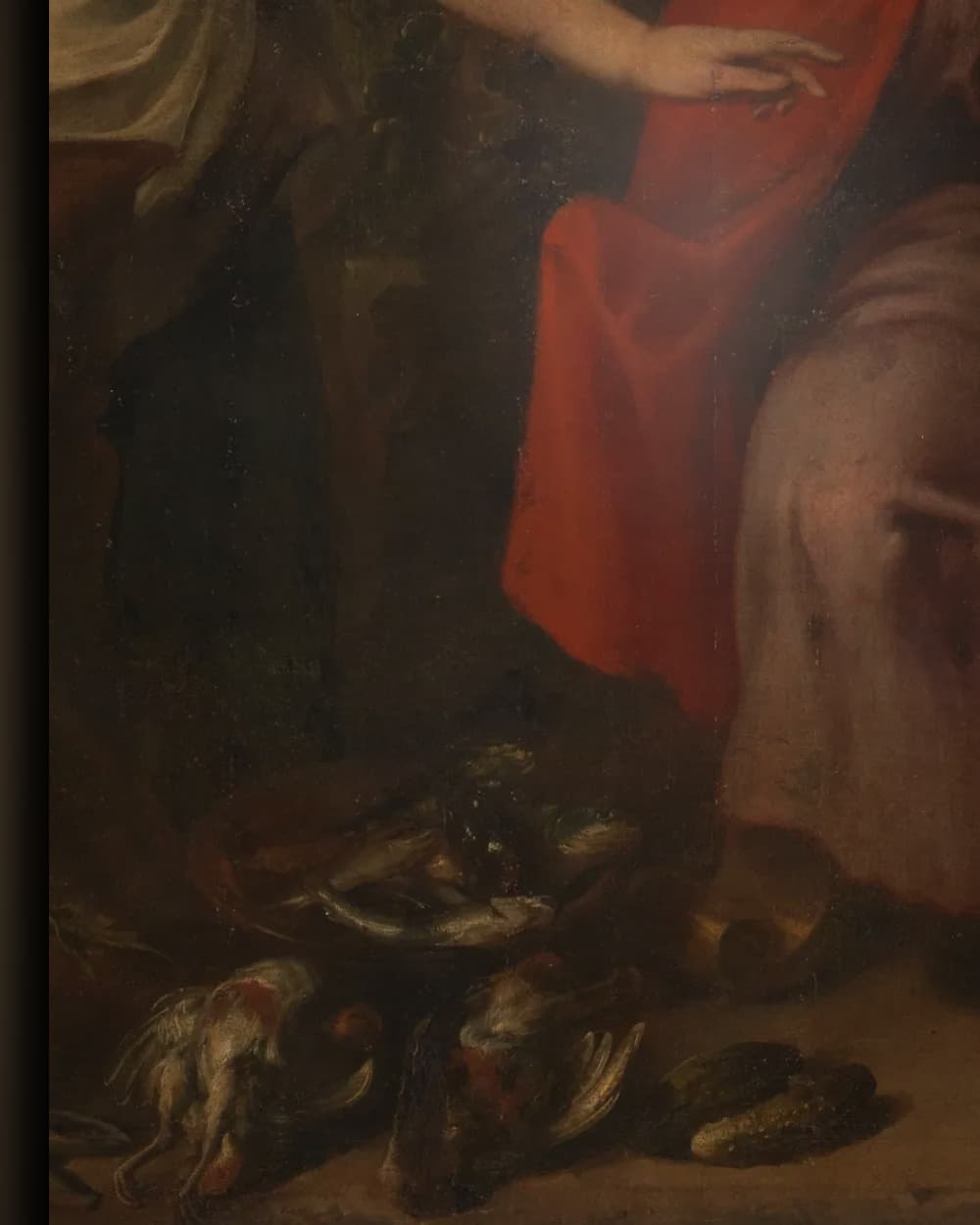 Materiaal en afwerking van Christus bij Martha en Maria in het wisselframe