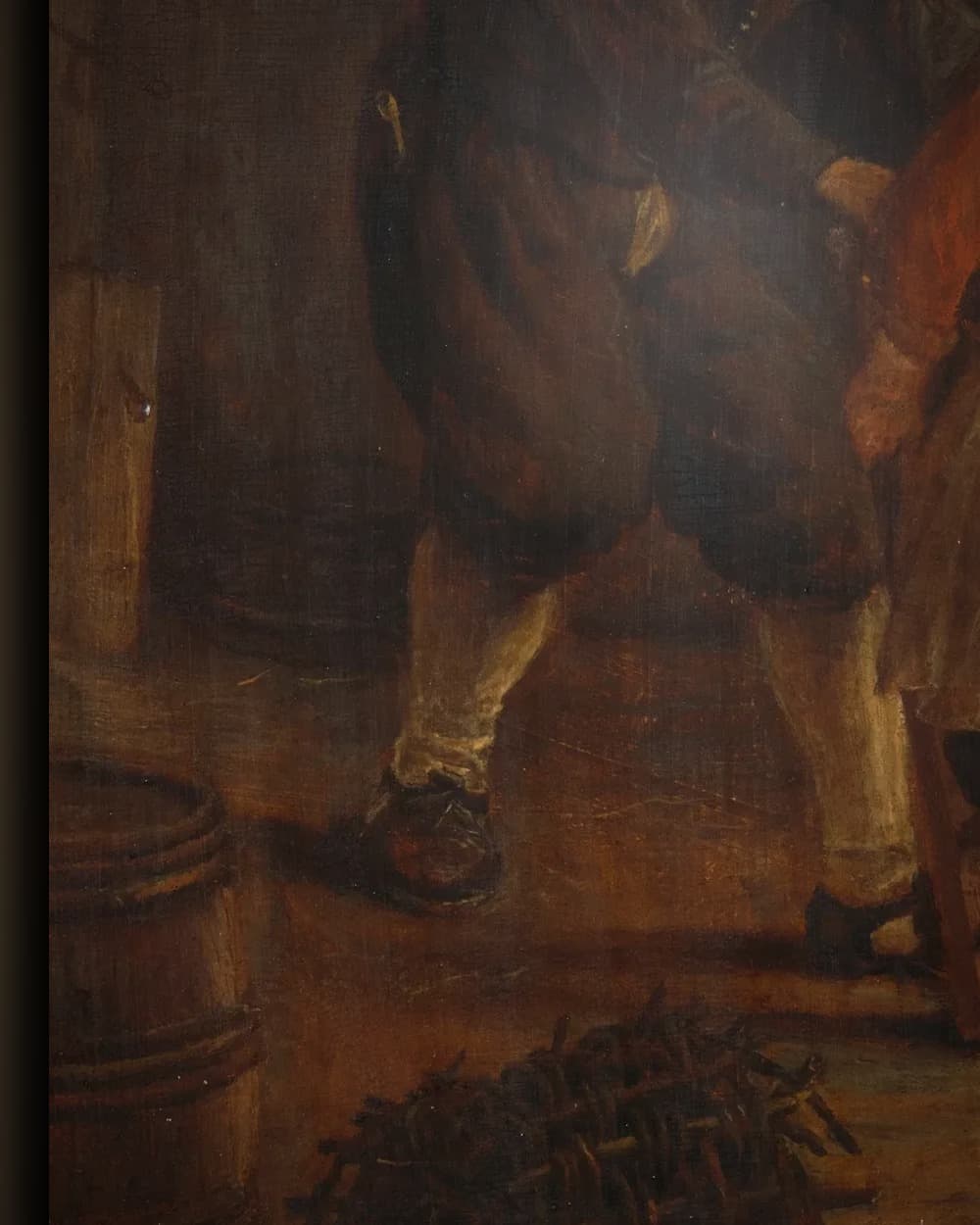 Materiaal en afwerking van Vrijage in een koestal in het wisselframe