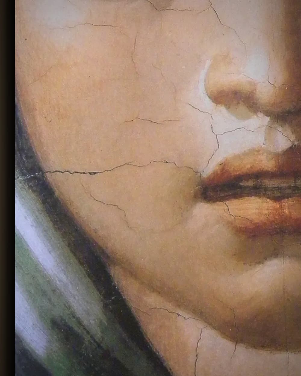 Materiaal en afwerking van De Delphische Sibille in het wisselframe