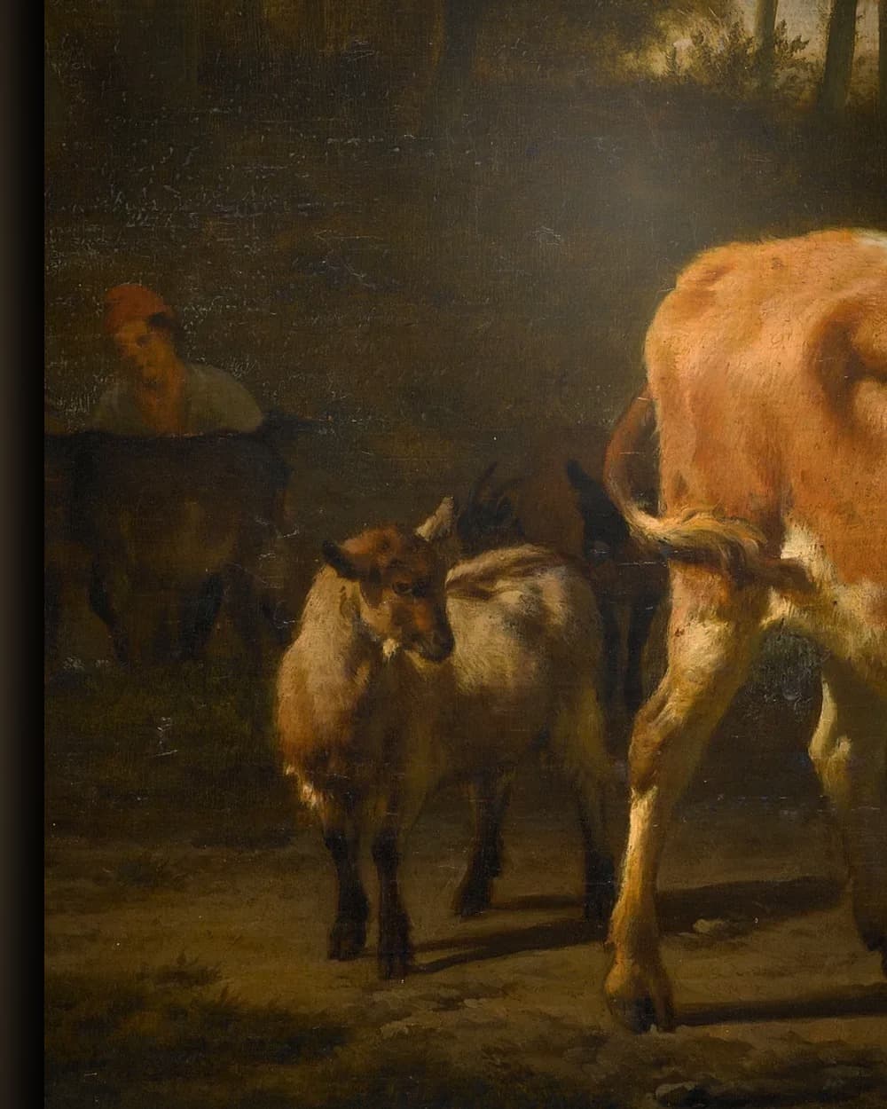 Materiaal en afwerking van Berglandschap met koeien in het wisselframe