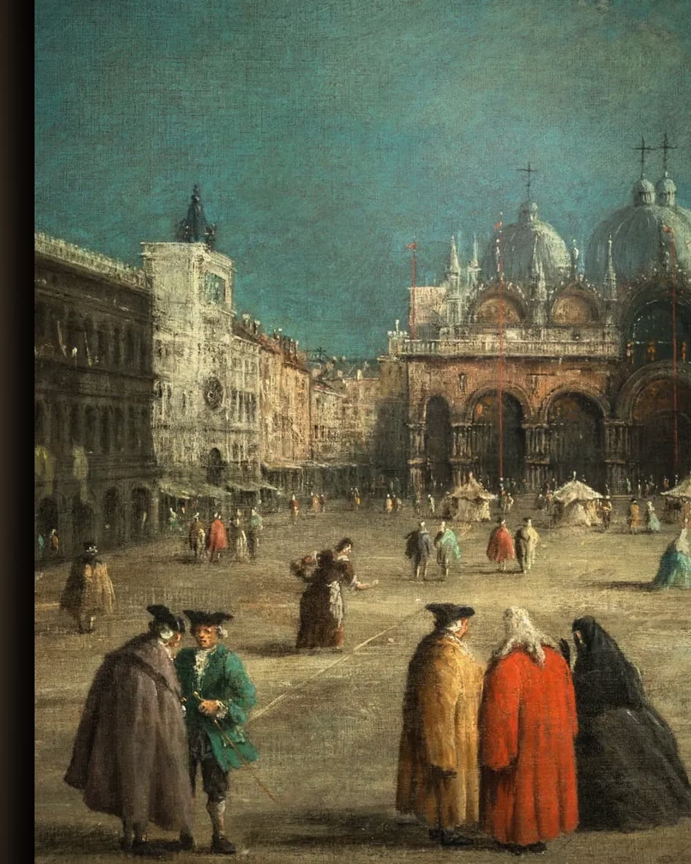 Materiaal en afwerking van Het San Marcoplein in Venetië in het wisselframe