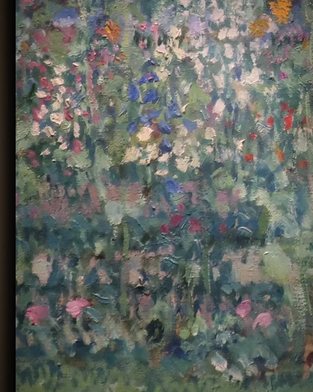 Materiaal en afwerking van Hollyhocks (ca. 1912) in het wisselframe