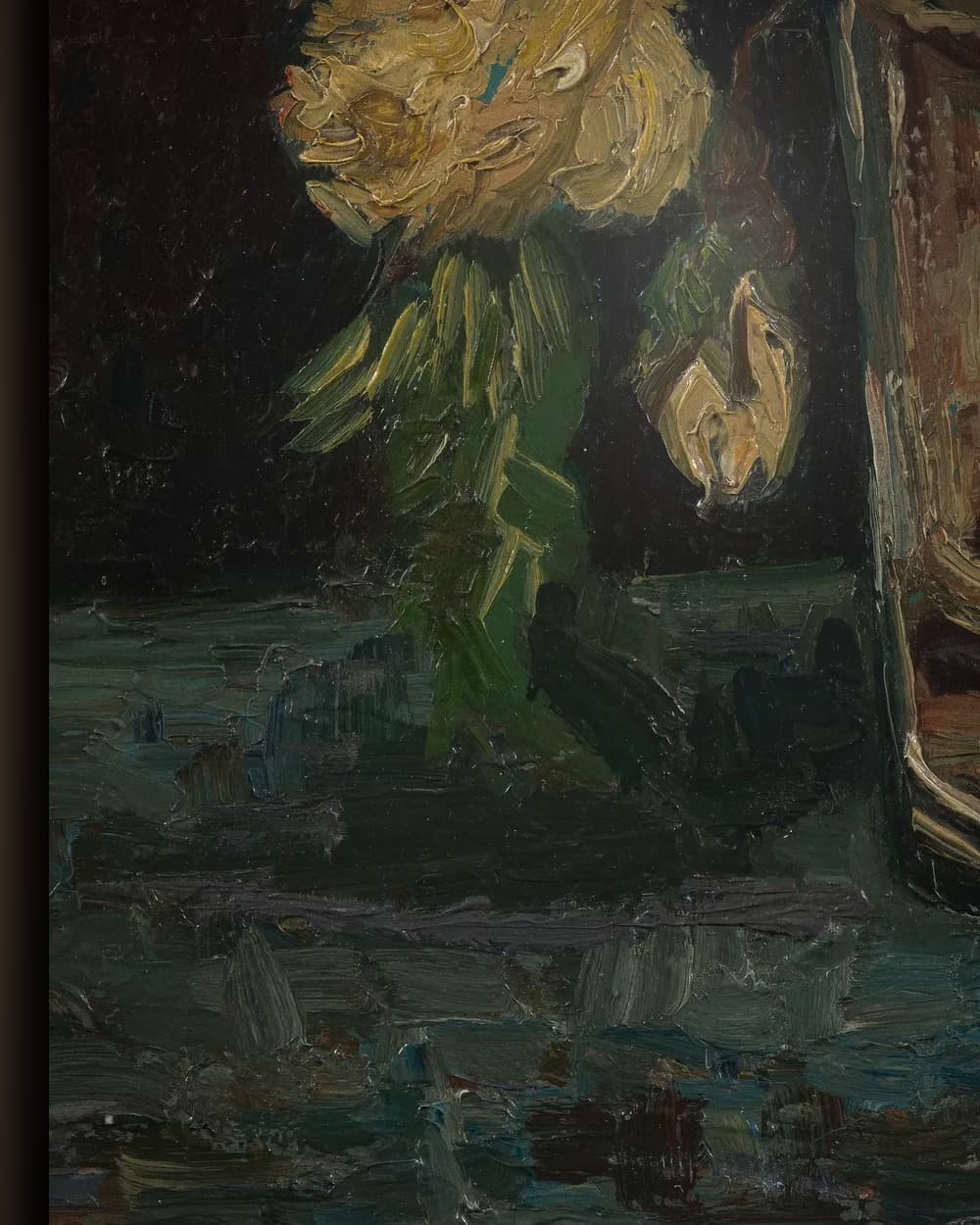 Materiaal en afwerking van Glas met gele rozen in het wisselframe
