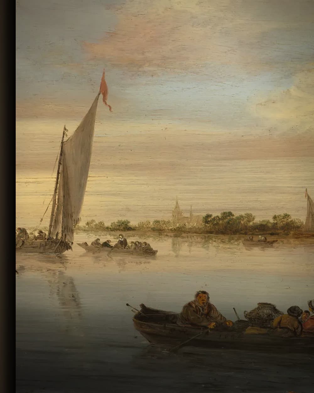 Materiaal en afwerking van Kasteel aan een rivier in het wisselframe