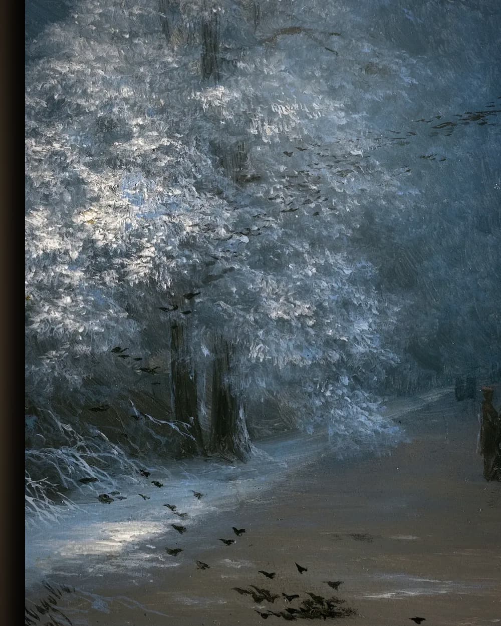 Materiaal en afwerking van Winterlandschap in het wisselframe