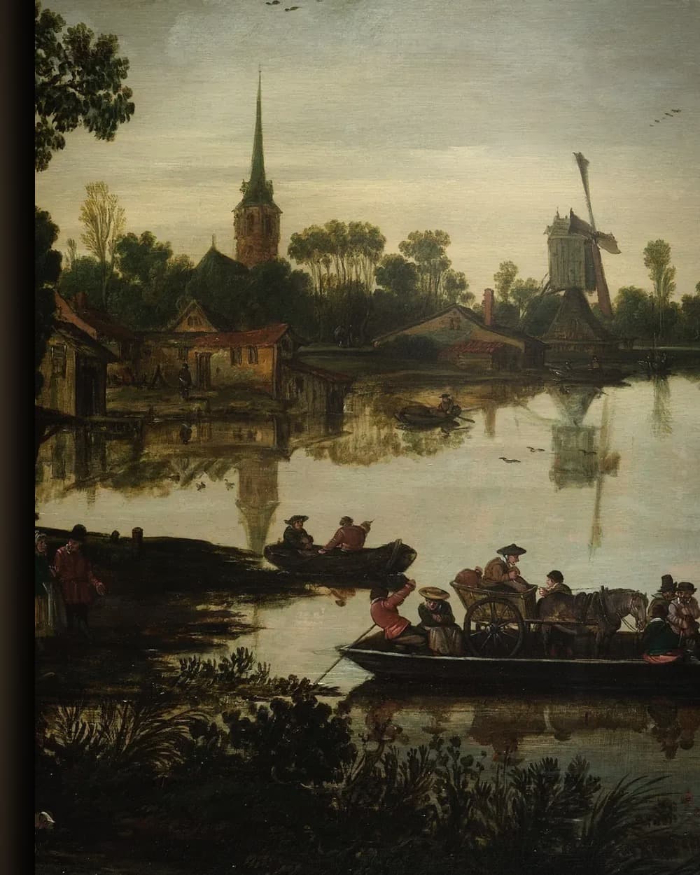 Materiaal en afwerking van Het pontveer in het wisselframe