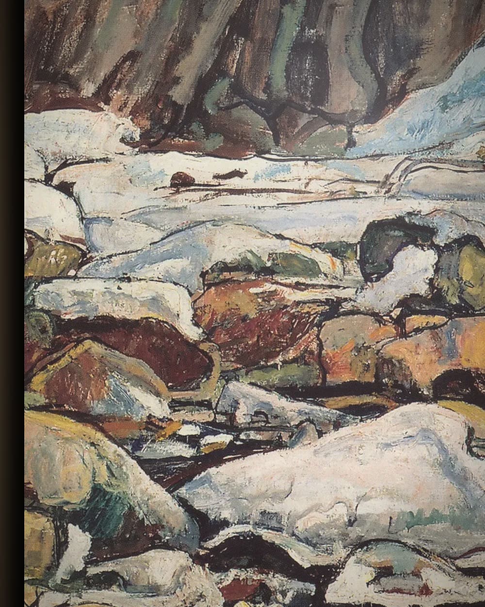 Materiaal en afwerking van Winterse Berglandschap in het wisselframe