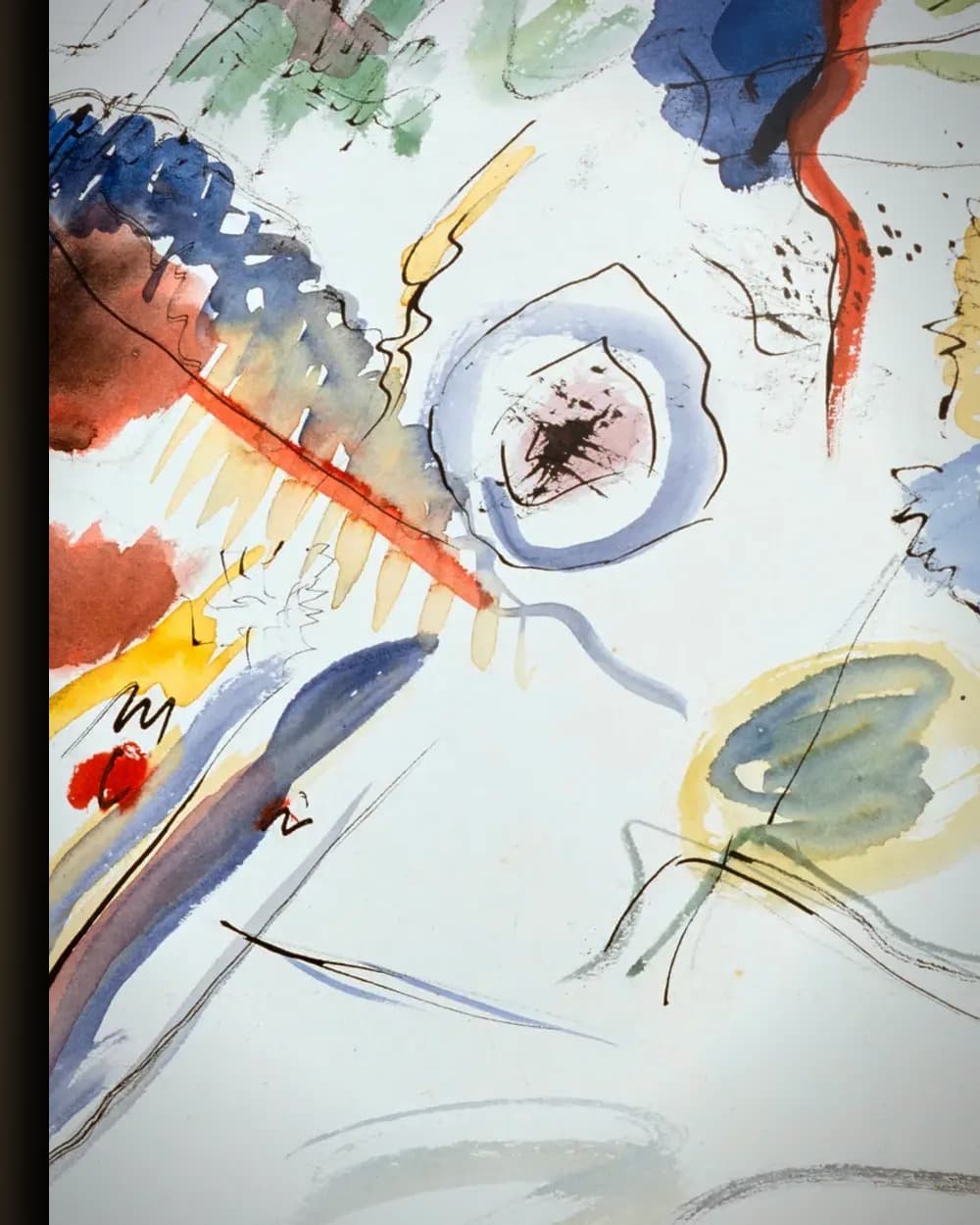 Materiaal en afwerking van Kleurrijke Abstractie in het wisselframe