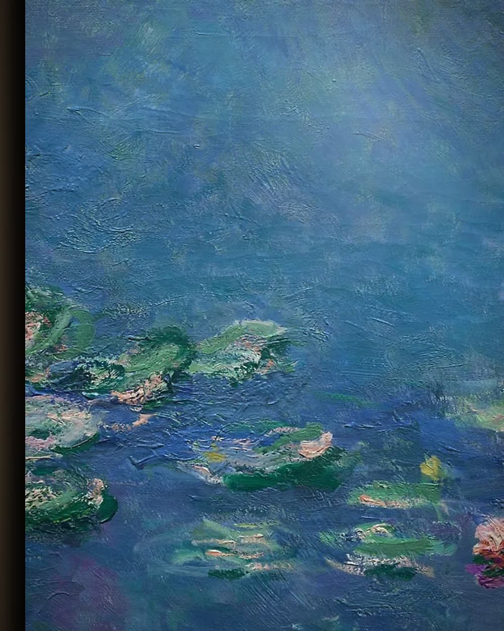 Materiaal en afwerking van Waterlelies (1906) in het wisselframe