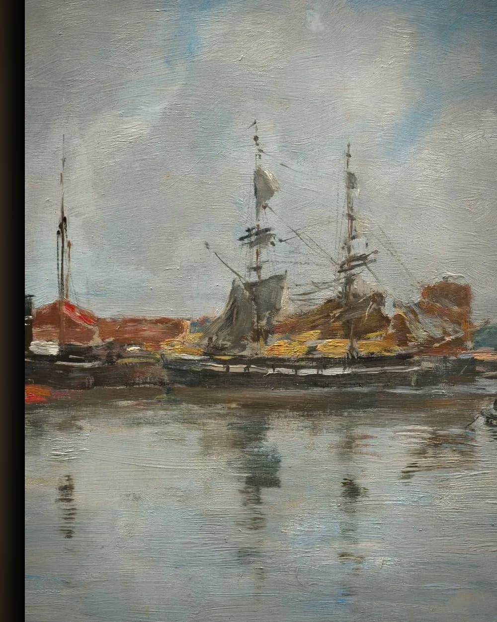 Materiaal en afwerking van Het dok van Deauville in het wisselframe