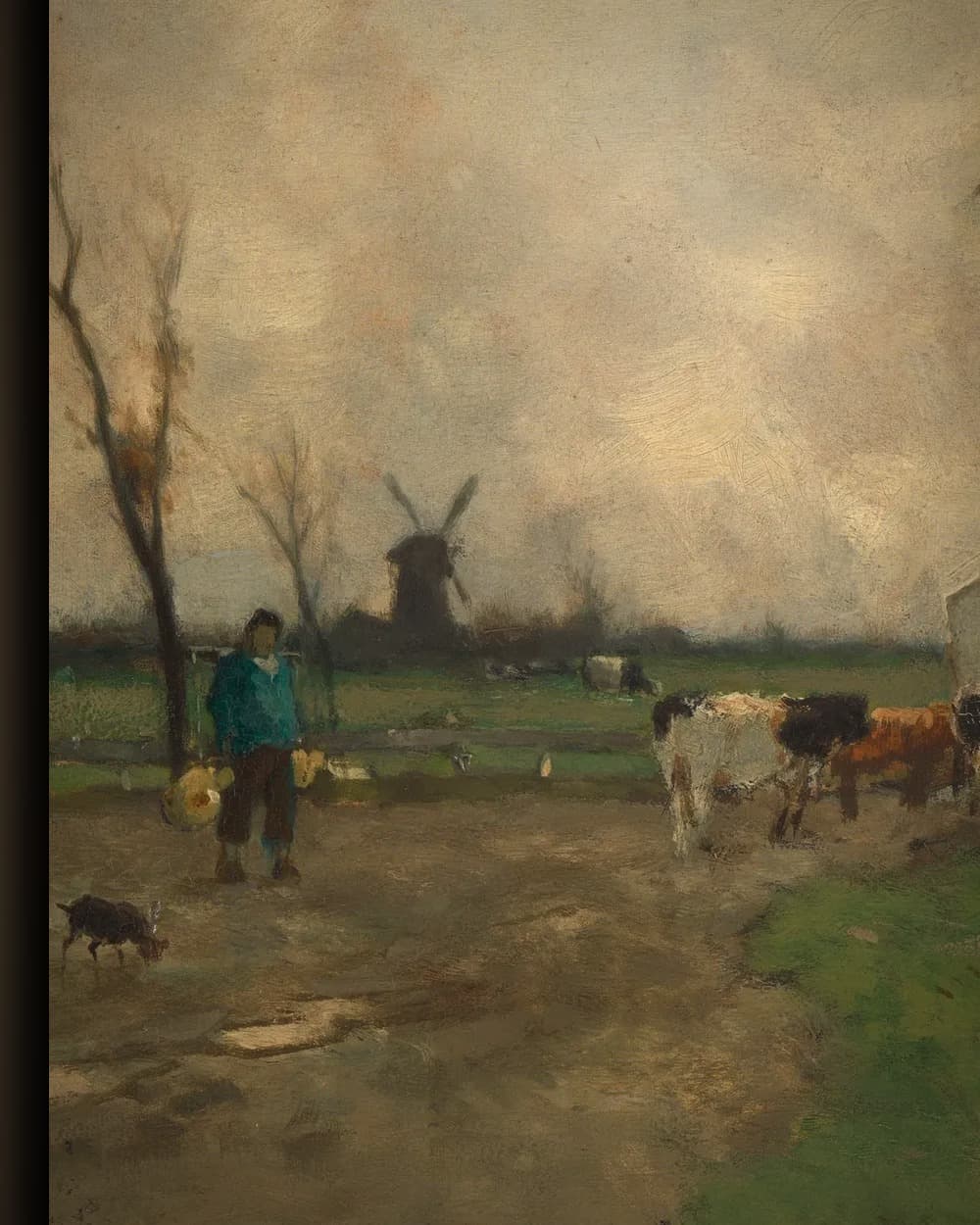 Materiaal en afwerking van De molen in het wisselframe