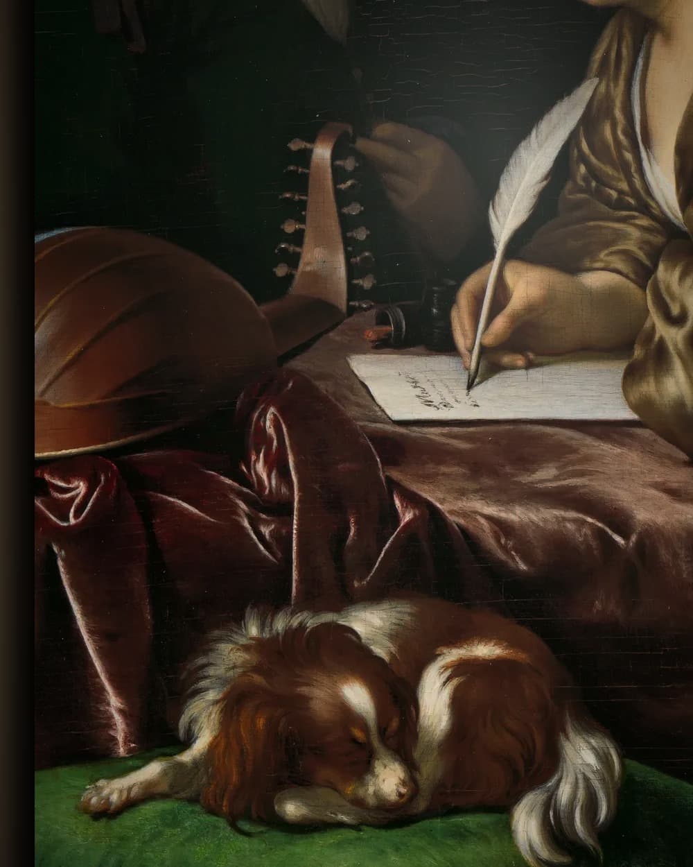 Materiaal en afwerking van De briefschrijver in het wisselframe