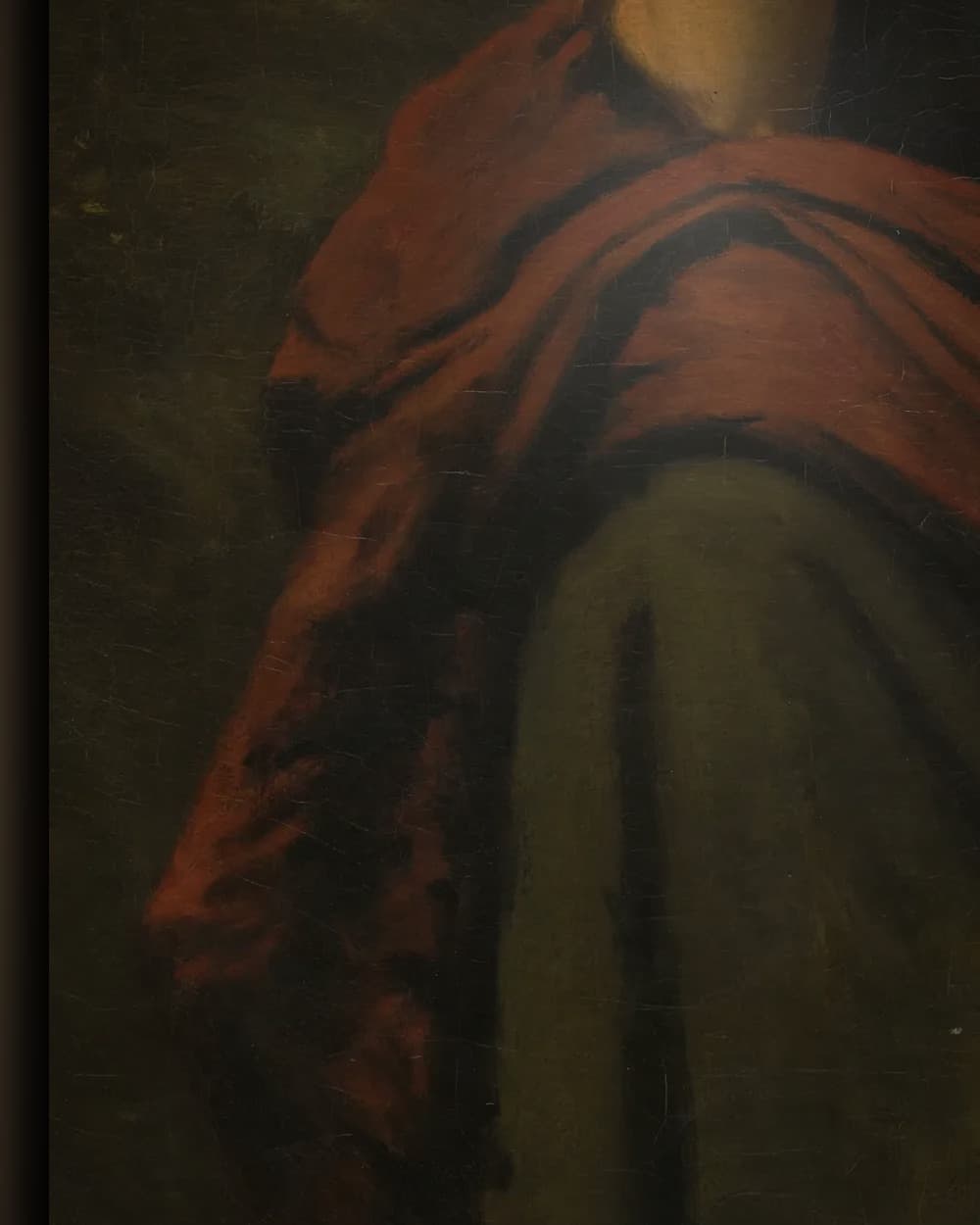 Materiaal en afwerking van Peinzende vrouw in het wisselframe