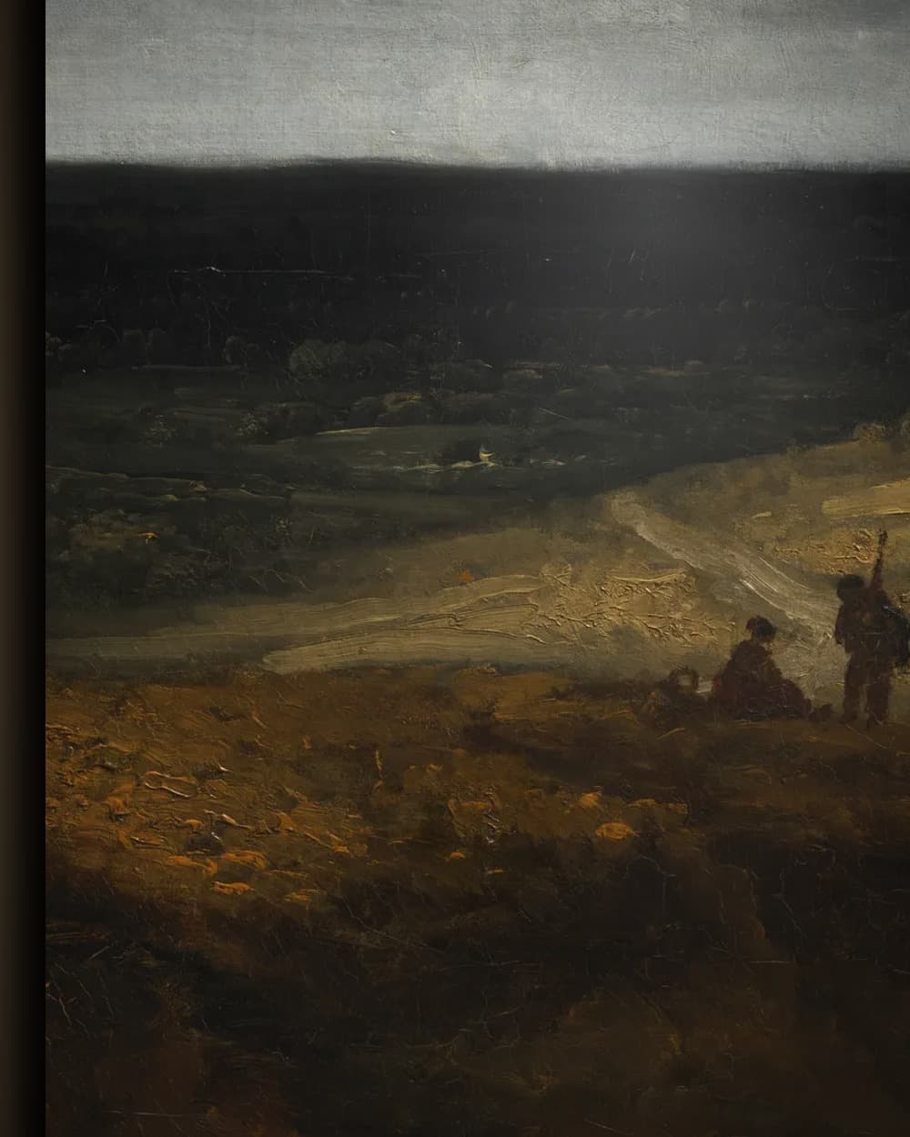 Materiaal en afwerking van Landschap bij Parijs in het wisselframe