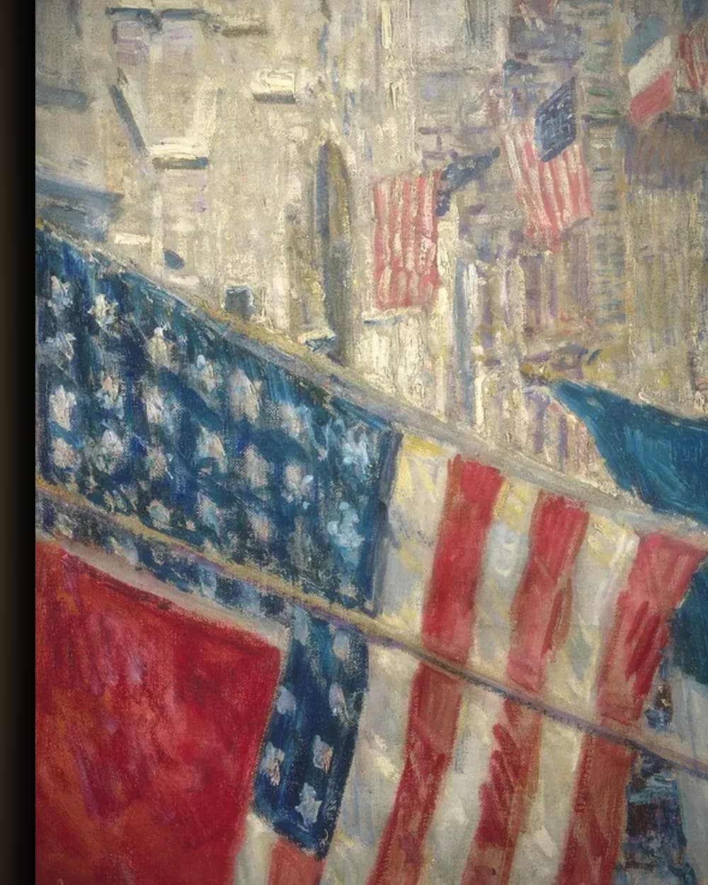 Materiaal en afwerking van Allies Day, mei 1917 in het wisselframe