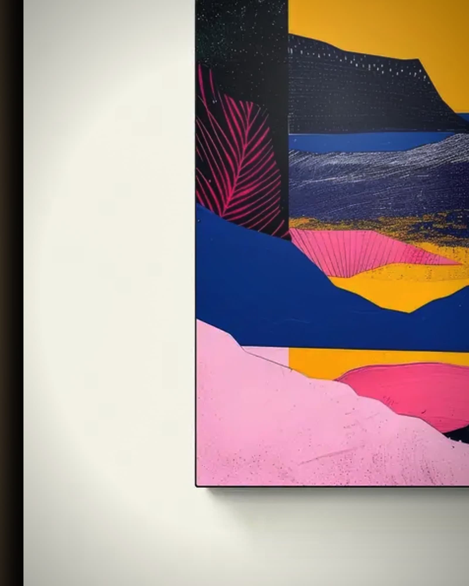 Materiaal en afwerking van Abstracte Uitzicht in het wisselframe