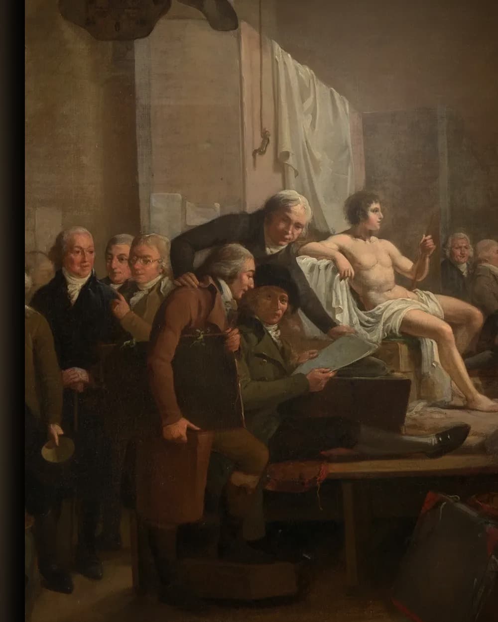 Materiaal en afwerking van De tekenzaal van de maatschappij Felix Meritis in Amsterdam in het wisselframe