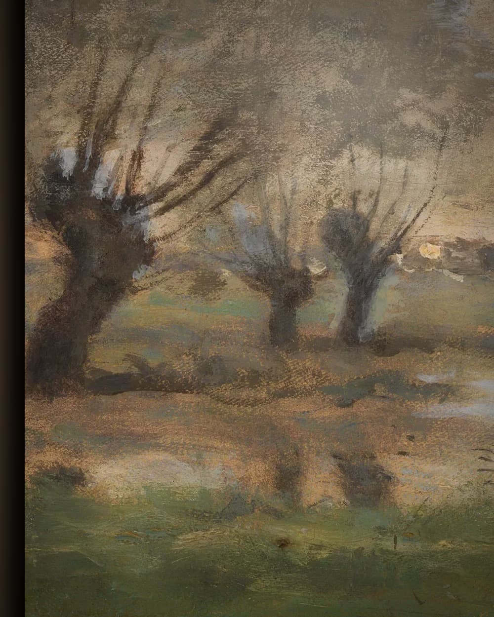 Materiaal en afwerking van Rustig landschap met vee in het wisselframe