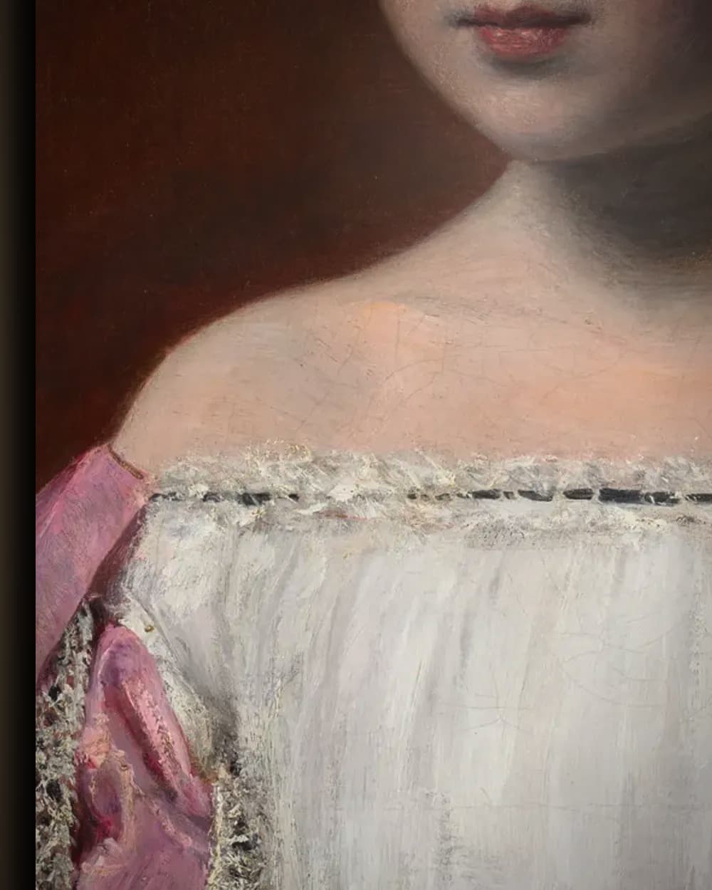 Materiaal en afwerking van Marie-Yolande de Fitz-James in het wisselframe
