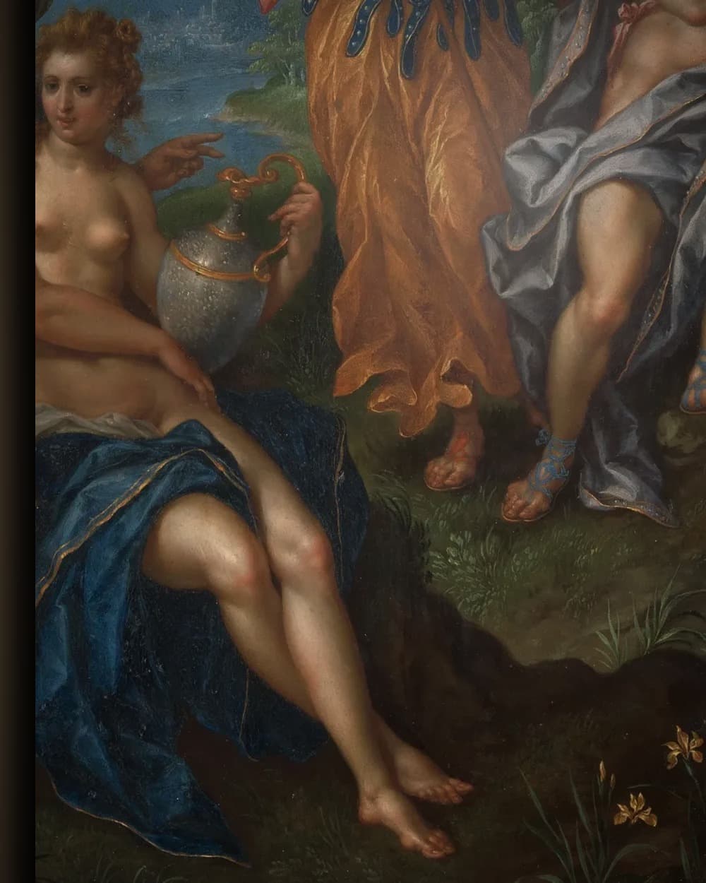 Materiaal en afwerking van De wedstrijd tussen Apollo en Pan in het wisselframe