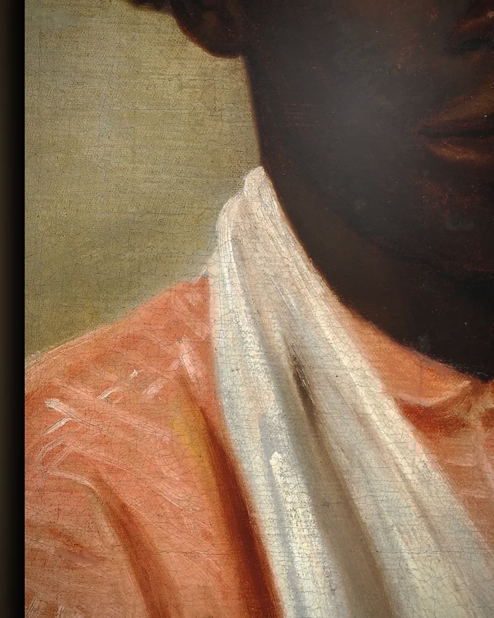 Materiaal en afwerking van Portret van een jongen in het wisselframe