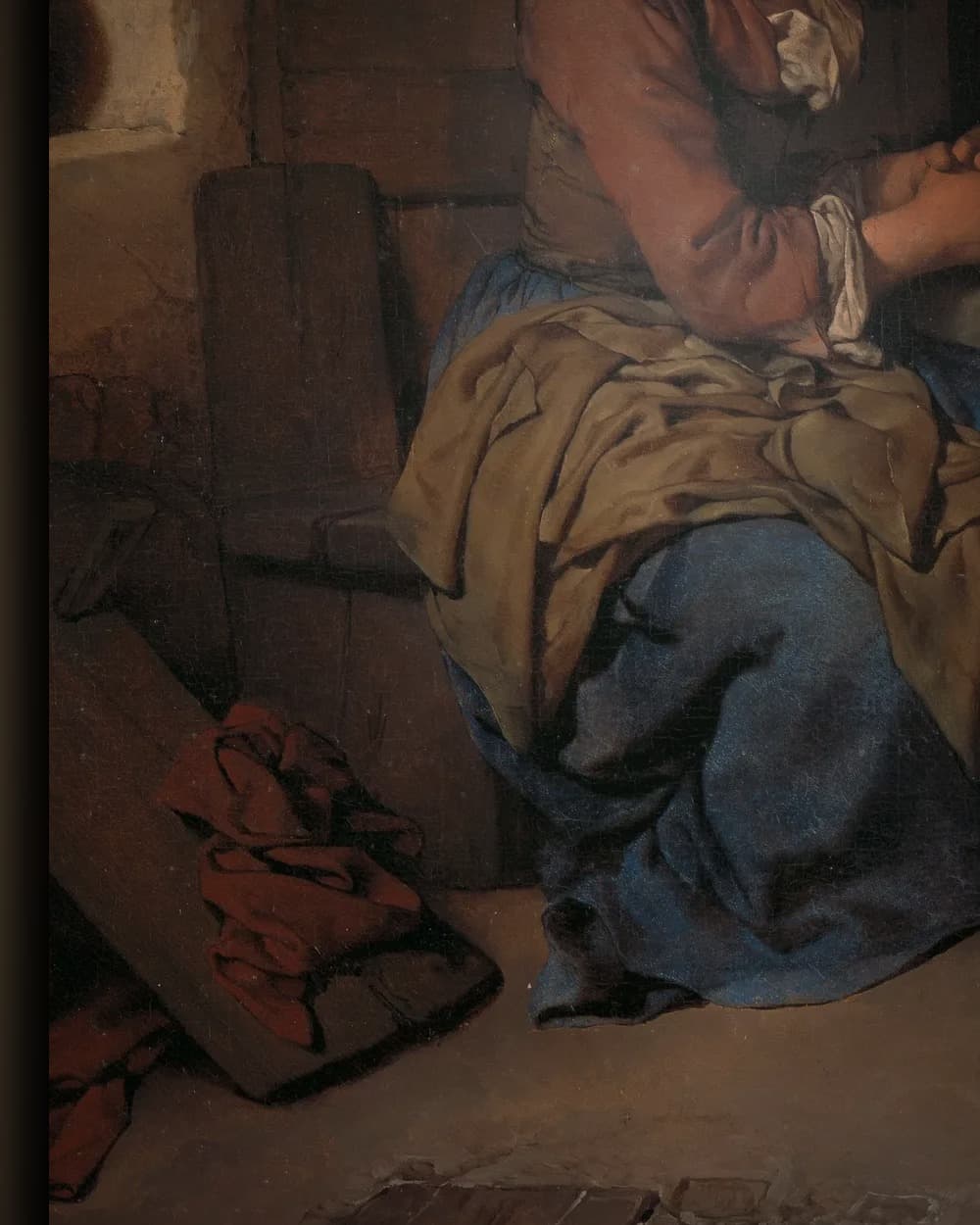 Materiaal en afwerking van Het gebed voor de maaltijd in het wisselframe