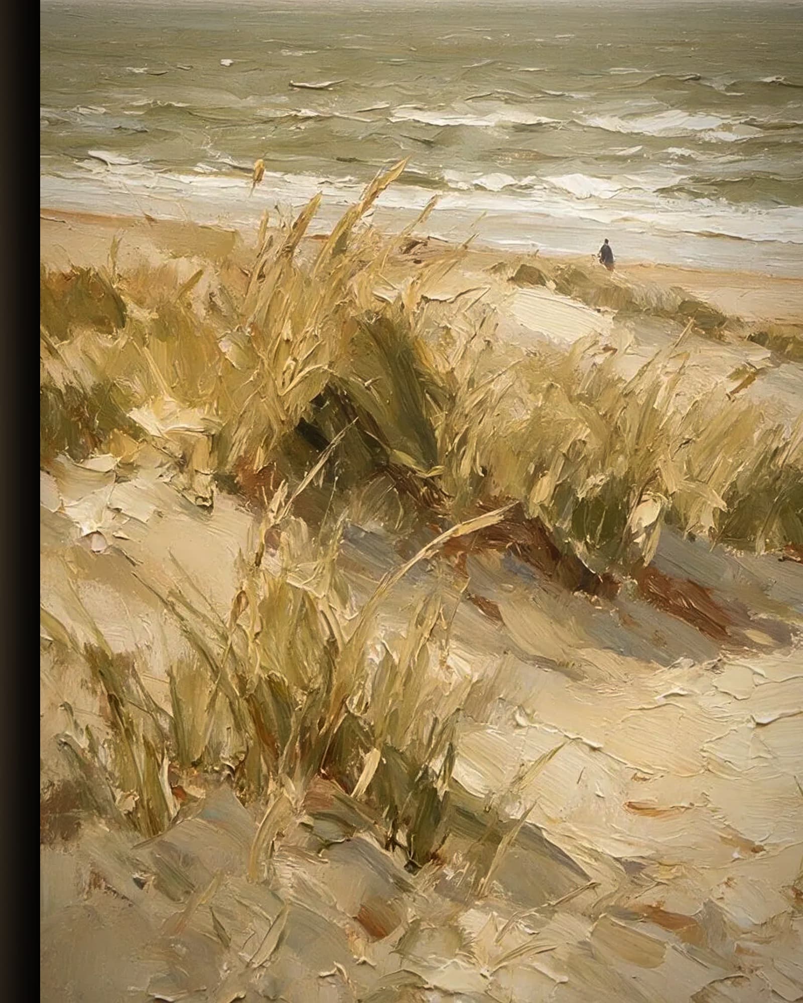 Materiaal en afwerking van Duinrand met helmgras in het wisselframe