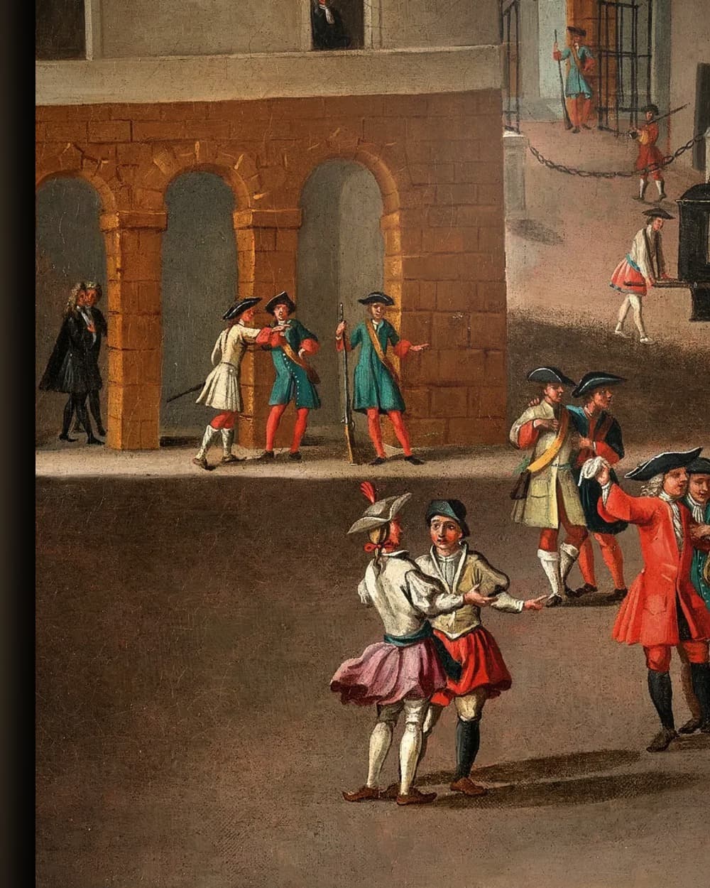 Materiaal en afwerking van Straatleven in de stad in het wisselframe