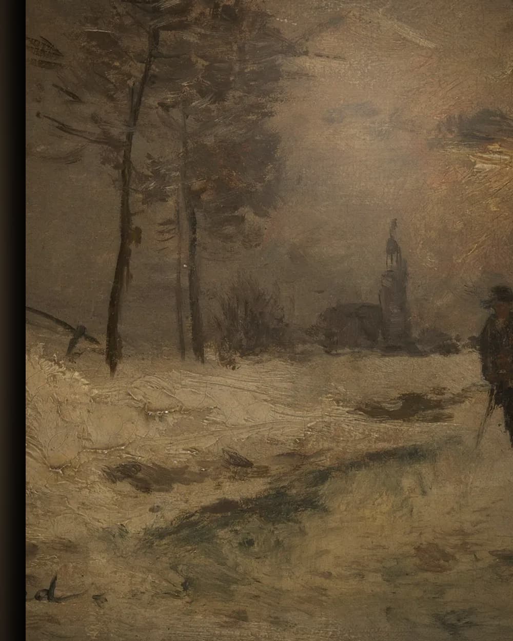Materiaal en afwerking van Winteravond op het ijs in het wisselframe