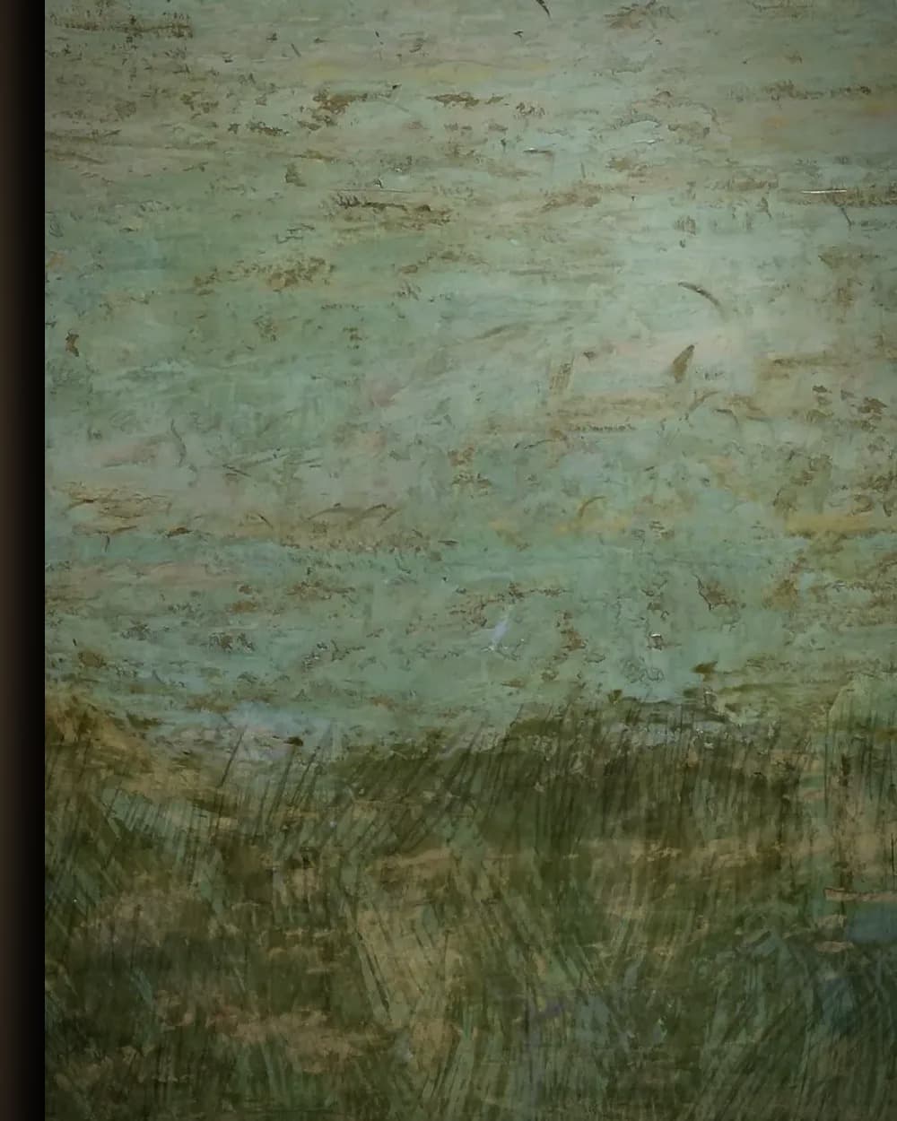Materiaal en afwerking van Vrouwen aan zee in het wisselframe