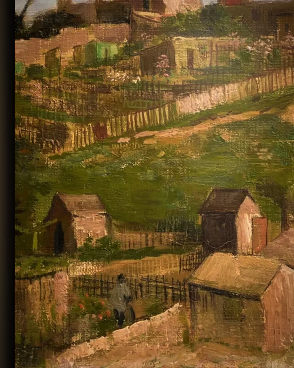 Materiaal en afwerking van De heuvel van Montmartre in het wisselframe