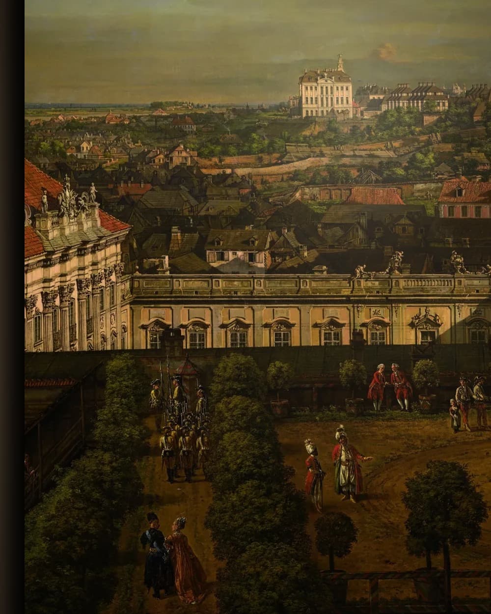 Materiaal en afwerking van Gezicht op Warschau vanaf het Koninklijk Kasteel in het wisselframe