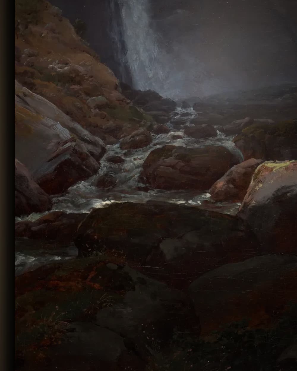Materiaal en afwerking van De Feige-waterval (Feigefossen), Lysterfjord, Noorwegen in het wisselframe
