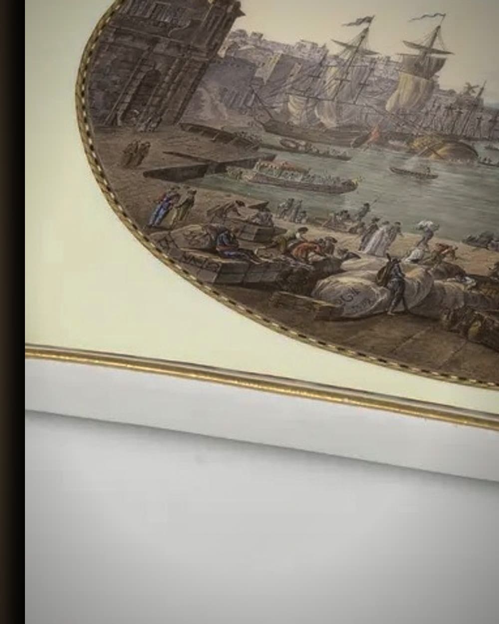 Materiaal en afwerking van De haven van Marseille in het wisselframe