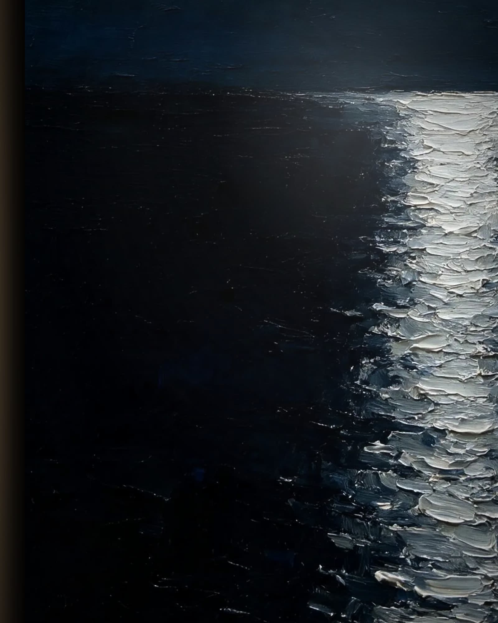 Materiaal en afwerking van Maan boven het water in het wisselframe