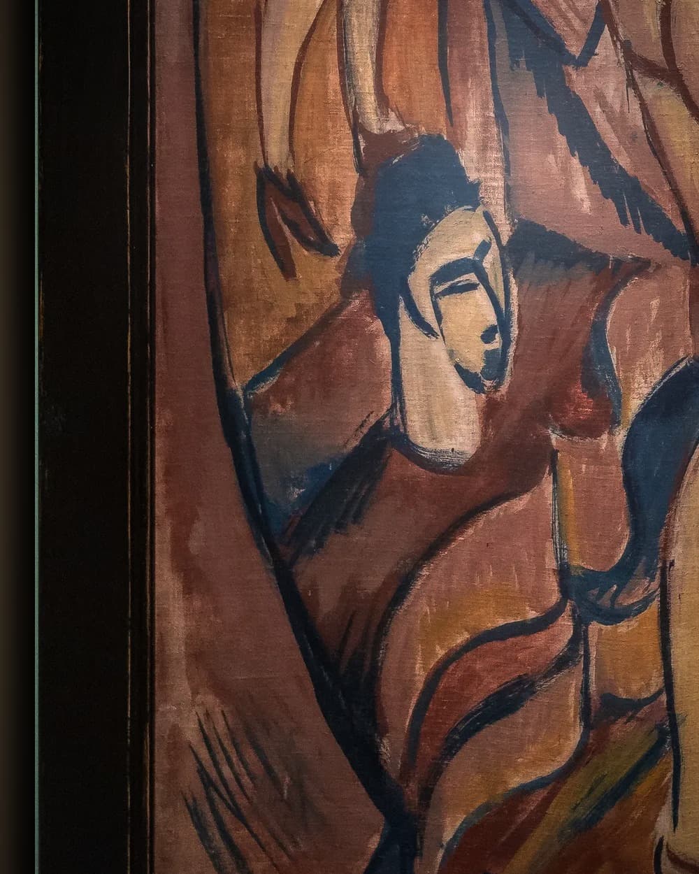 Materiaal en afwerking van Rugnaakt met spiegel en man in het wisselframe