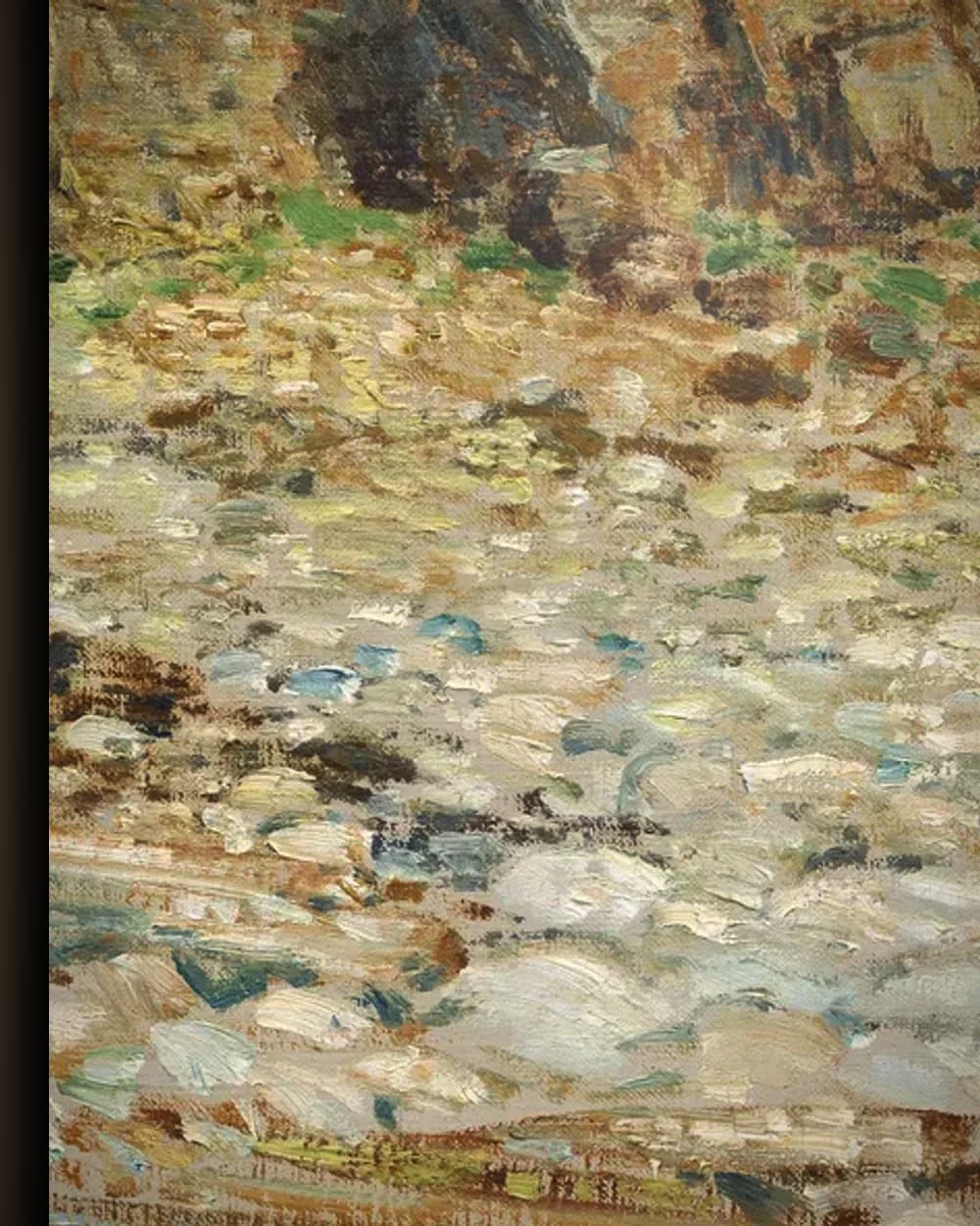 Materiaal en afwerking van Noordoostelijke landtong in het wisselframe