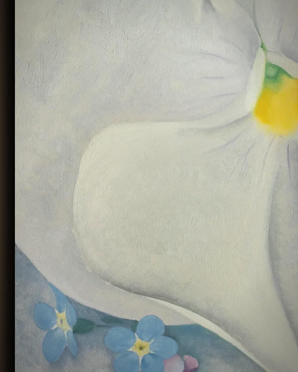Materiaal en afwerking van Wit viooltje in het wisselframe