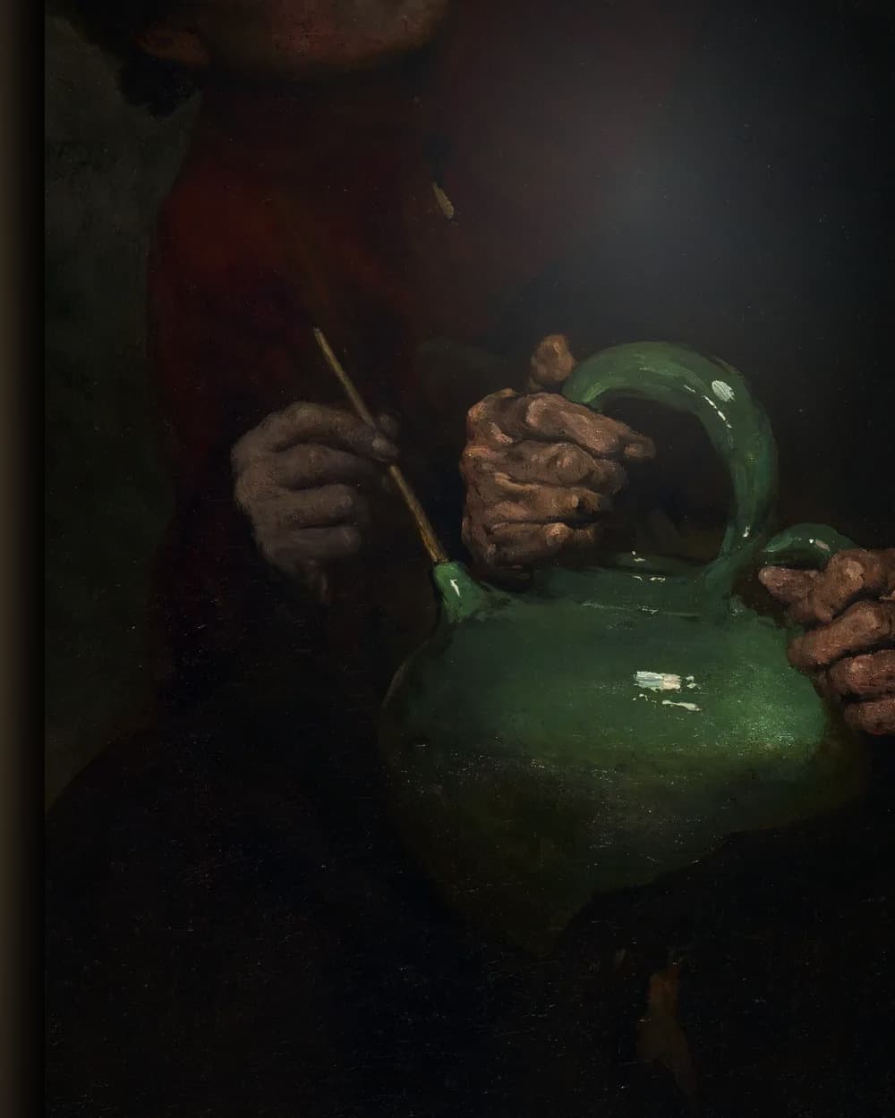 Materiaal en afwerking van Lazarillo de Tormes en zijn blinde meester in het wisselframe