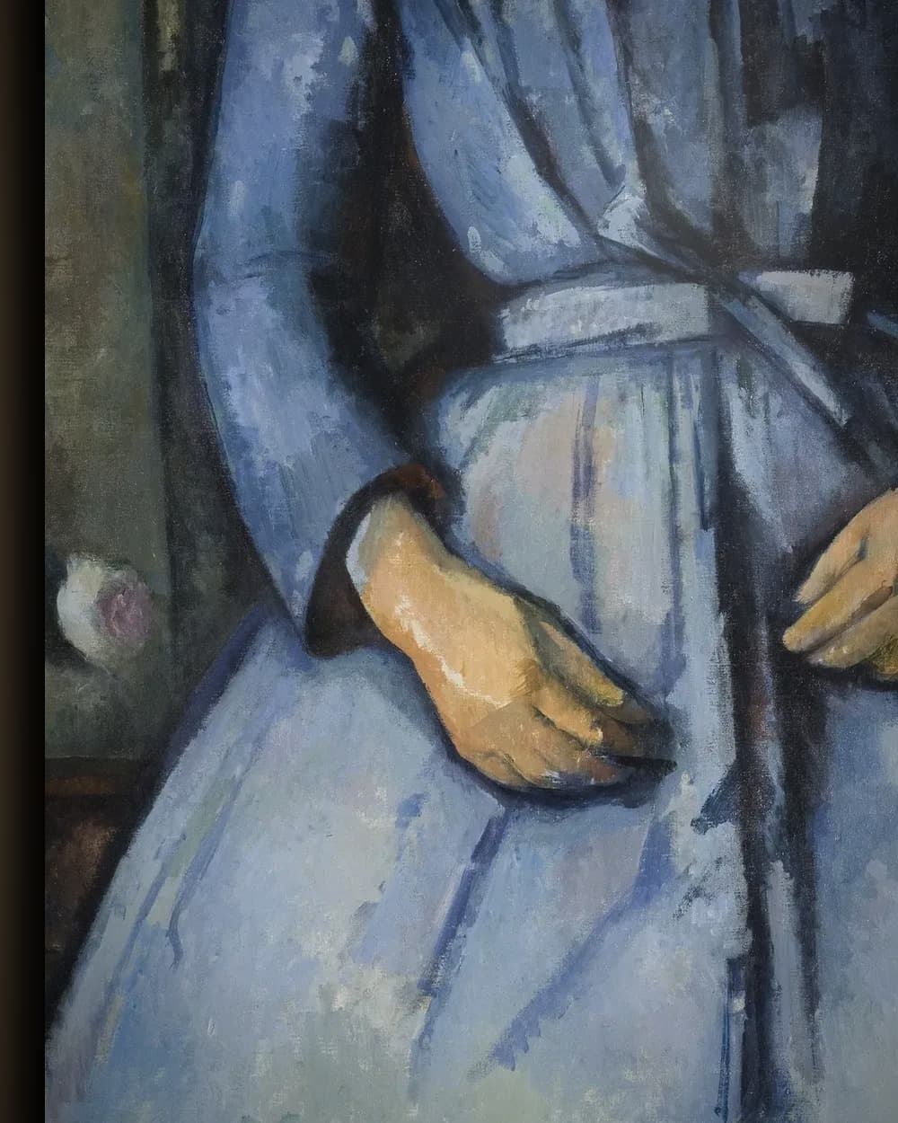 Materiaal en afwerking van Vrouw met koffiekan in het wisselframe