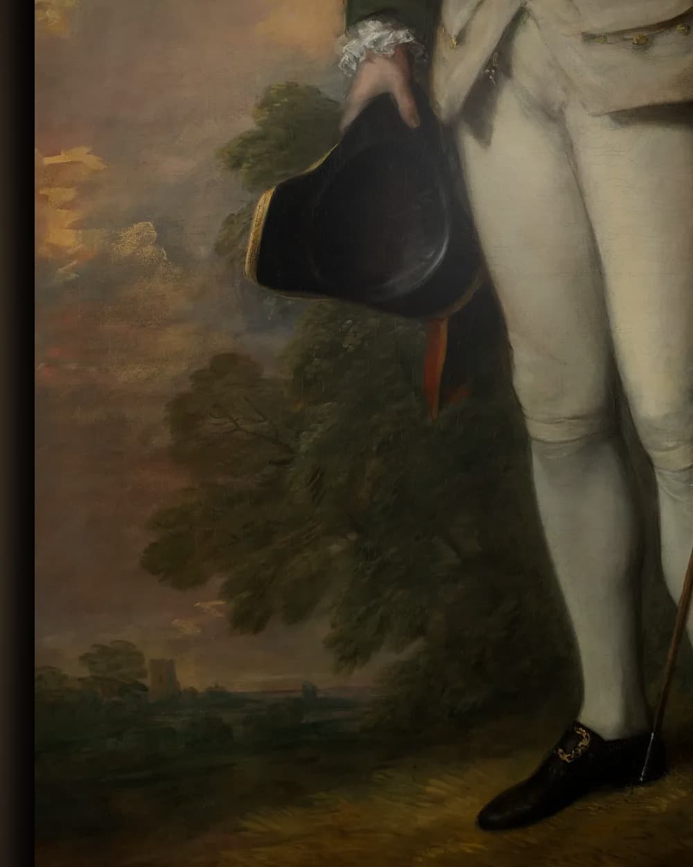 Materiaal en afwerking van Portret van George Pitt, eerste baron Rivers in het wisselframe
