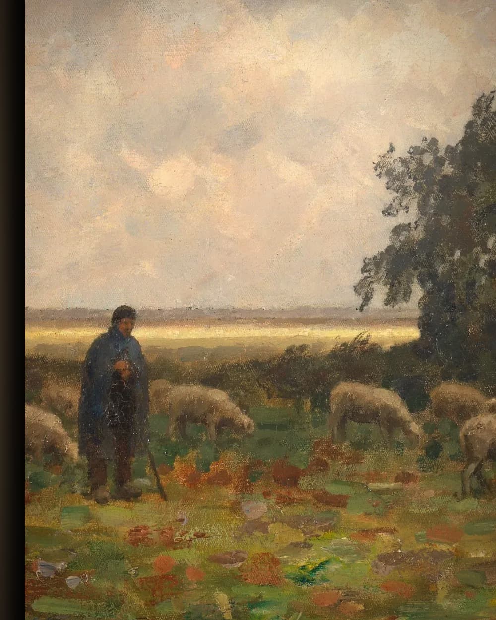 Materiaal en afwerking van Landschap in Drenthe in het wisselframe