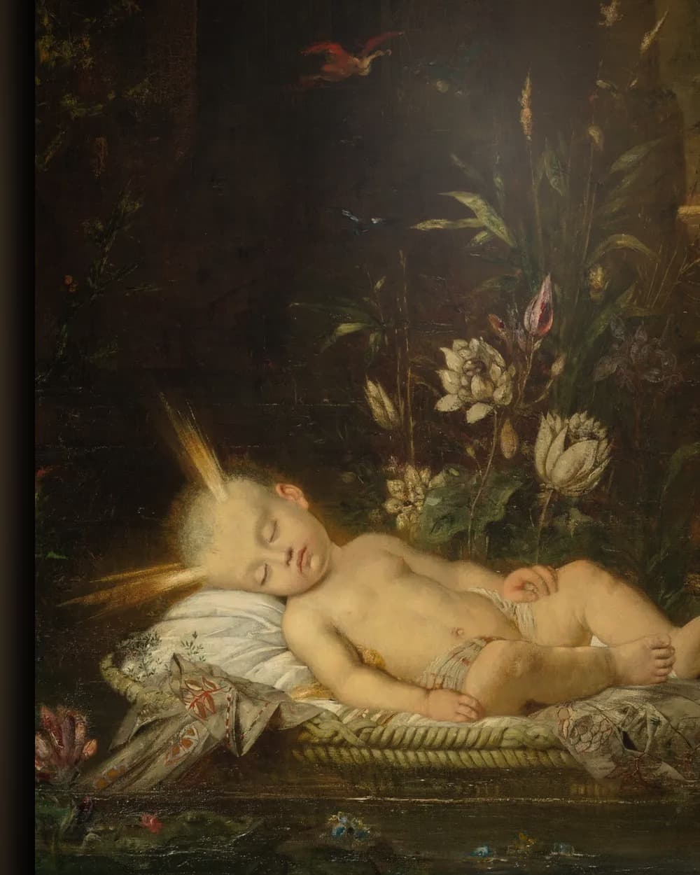 Materiaal en afwerking van De kleine Mozes in het wisselframe