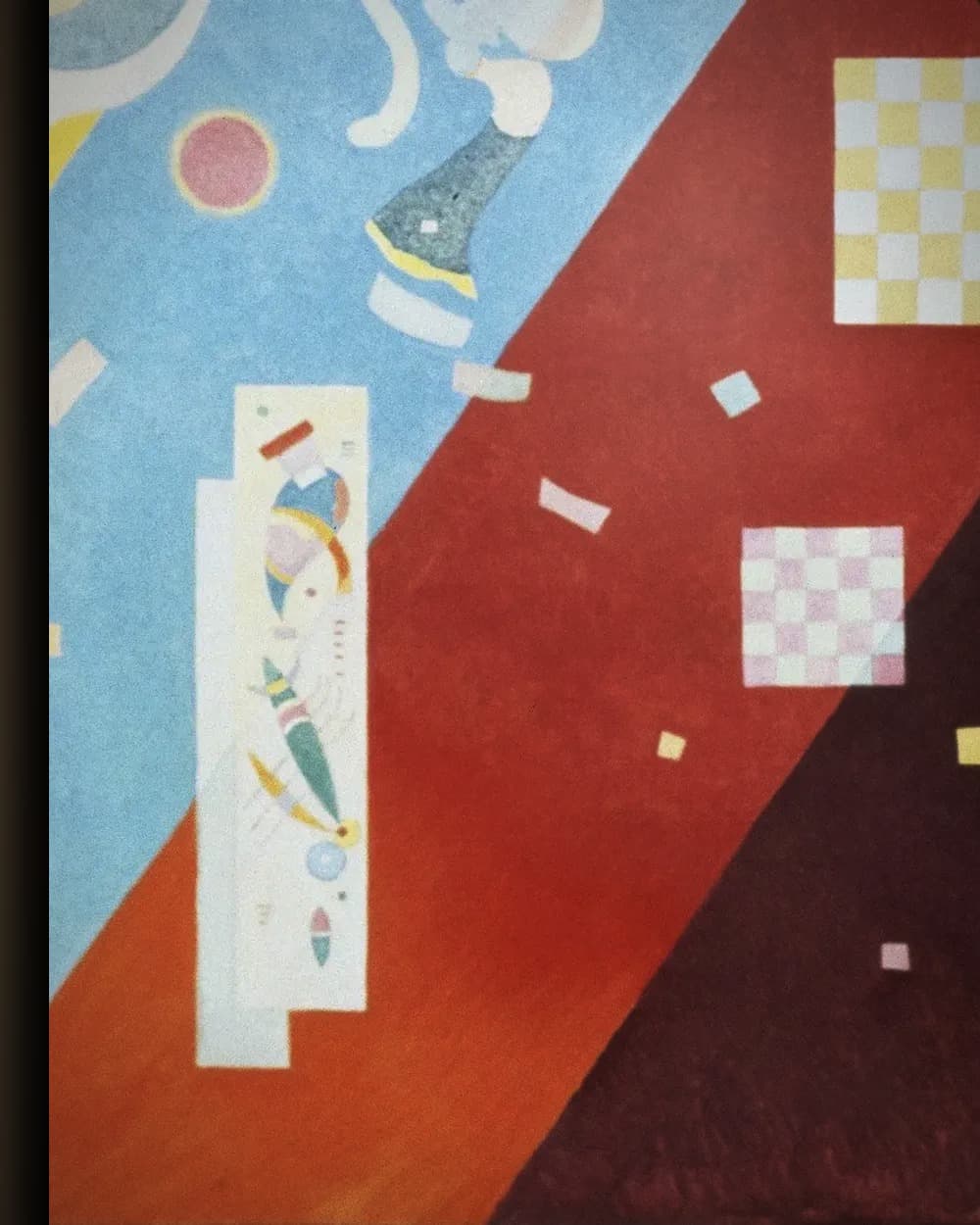 Materiaal en afwerking van Kleurrijke compositie in het wisselframe