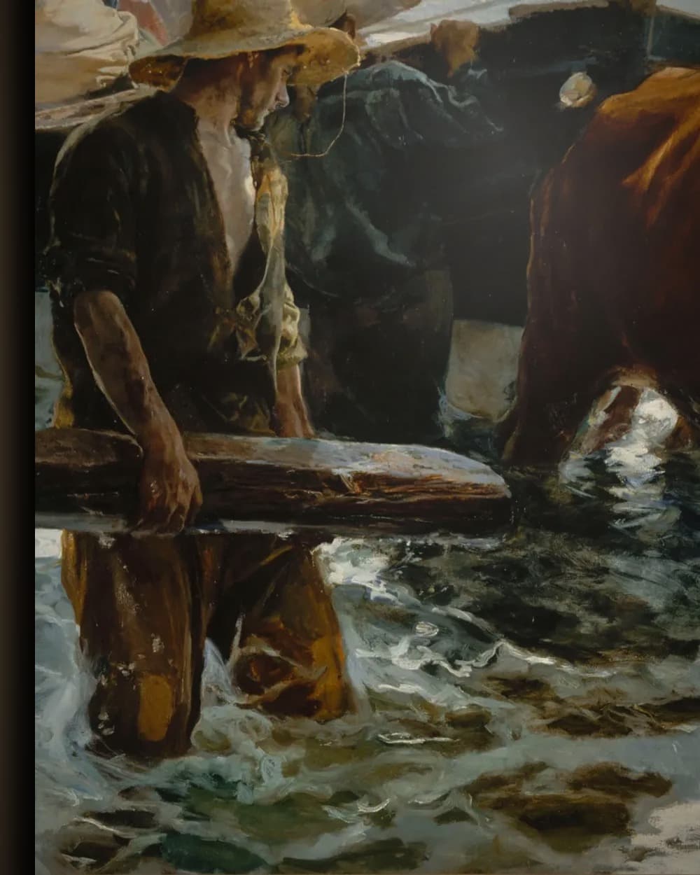 Materiaal en afwerking van De terugkeer van de vissersboten in het wisselframe