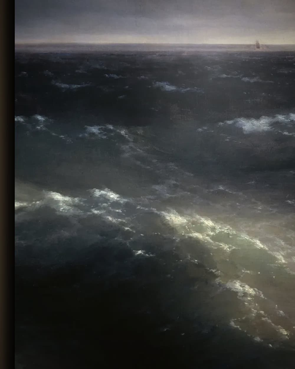 Materiaal en afwerking van De Zwarte Zee, een opkomende storm in het wisselframe