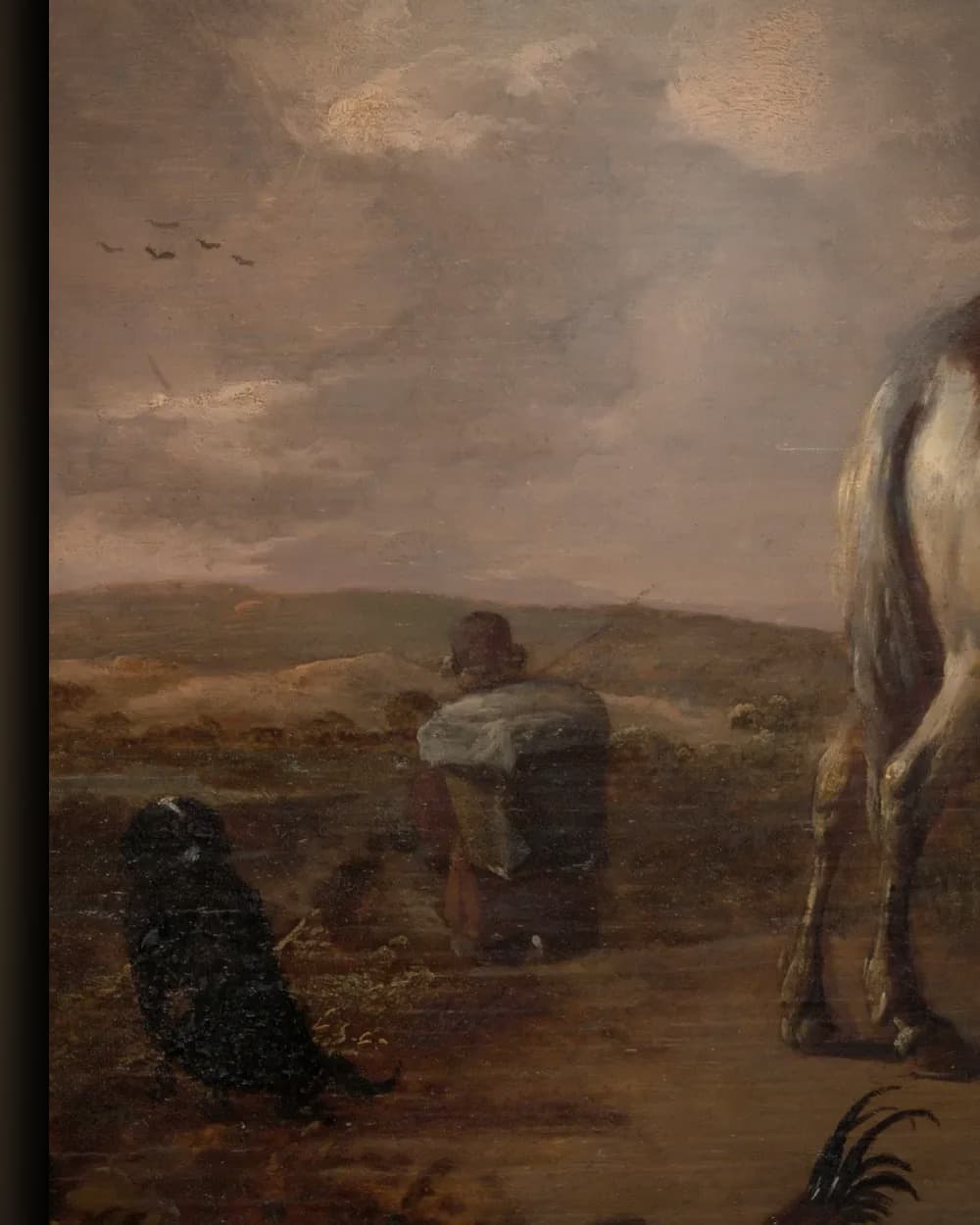 Materiaal en afwerking van Een bont paard in het wisselframe
