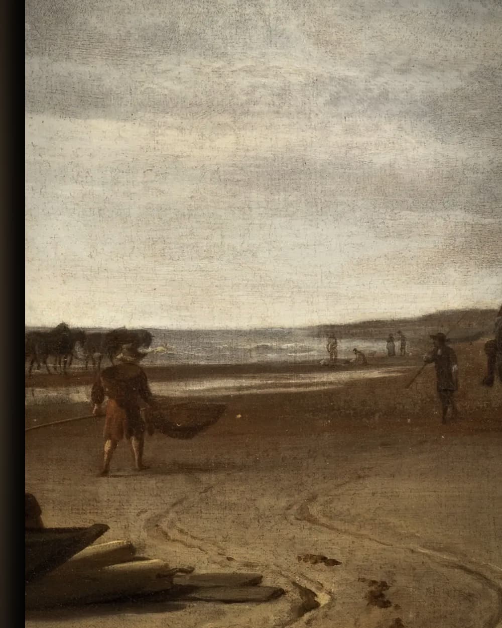 Materiaal en afwerking van Het strand van Scheveningen in het wisselframe