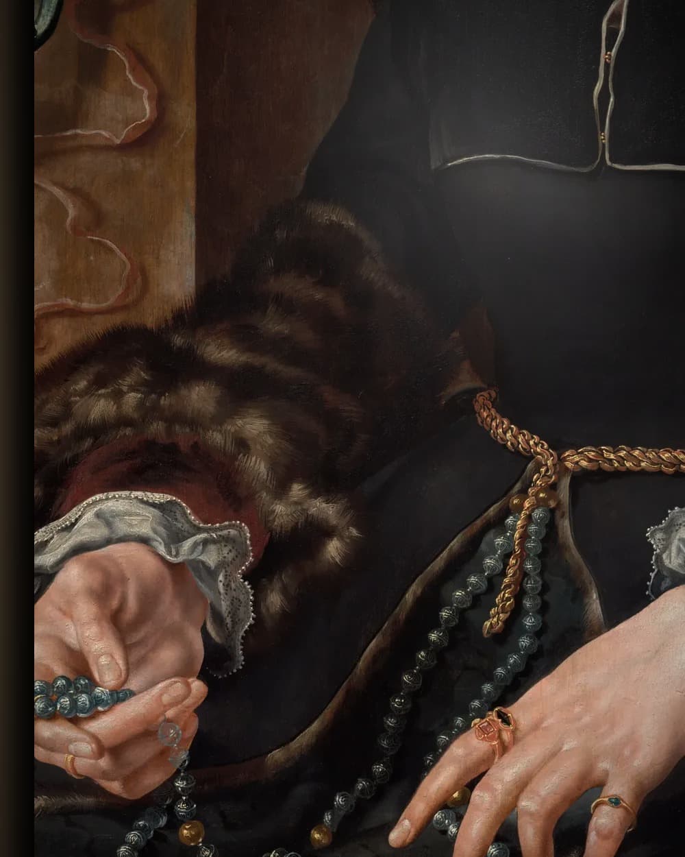 Materiaal en afwerking van Portret van Machtelt Suijs in het wisselframe